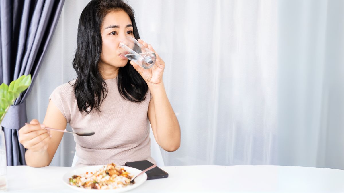 minum air setelah makan