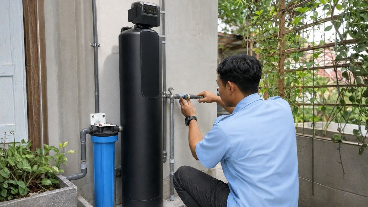 persiapan memasang filter air